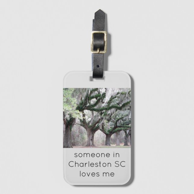 Charleston Kärlek Luggage Tag Bagagebricka (Framsida vertikal)