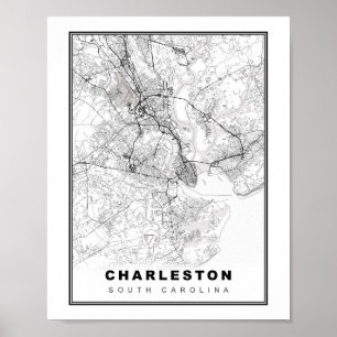 Charleston Karta Poster