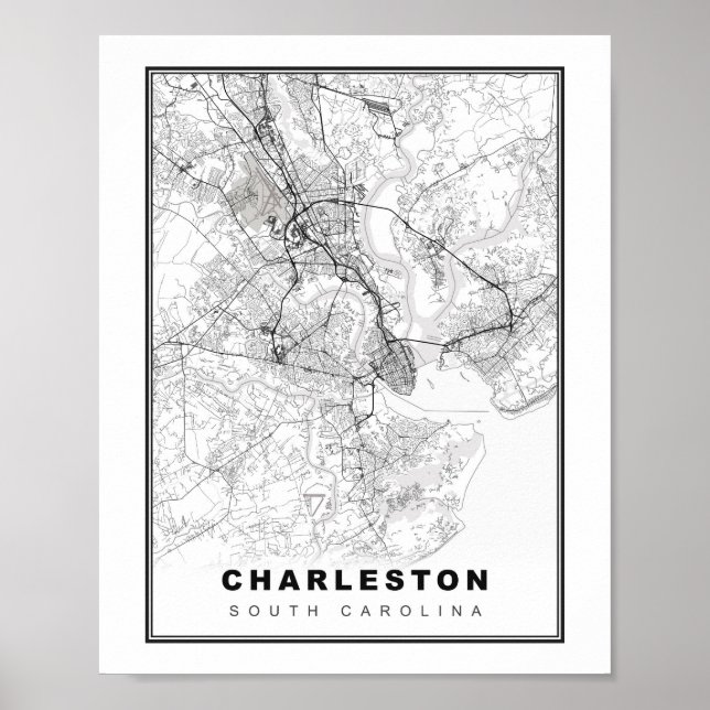 Charleston Karta Poster (Framsidan)
