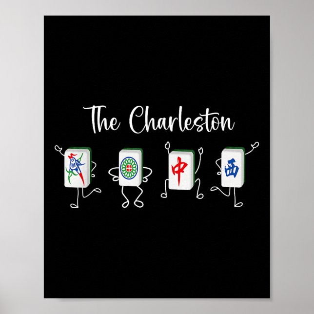 Charleston Mahjong, Funny Mahjong Dance Poster (Framsidan)