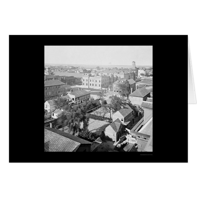 Charleston och Citadel från Orphanage 1865 Hälsningskort (Framsidan Horizontal)
