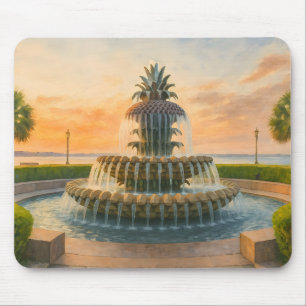 Charleston Pineapple Fontän Watercolor Musmatta