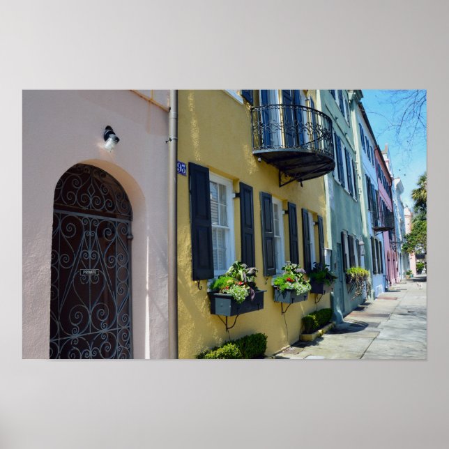Charleston Rainbow Row Poster (Framsidan)