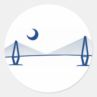 Charleston Ravenel Bridge Runt Klistermärke