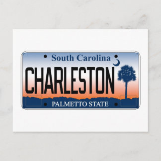 Charleston registreringsskylt vykort