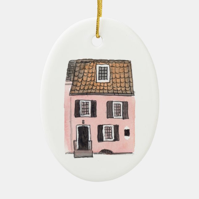 Charleston Rosa House Ornament (Framsidan)
