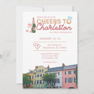 Charleston Sängvätstinvitation & Reseplan Inbjudningar