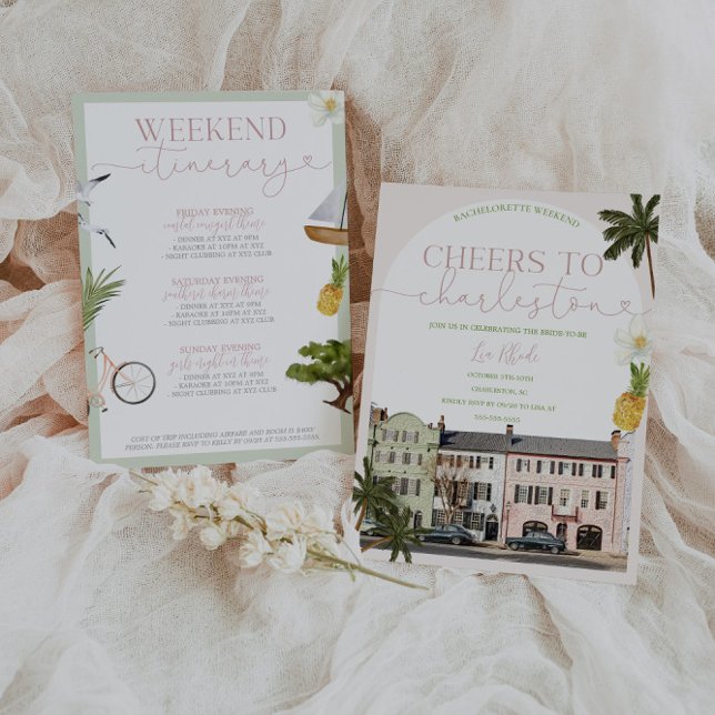 Charleston SC Bachelorette-inbjudan och italienska Inbjudningar (Skapare uppladdad)