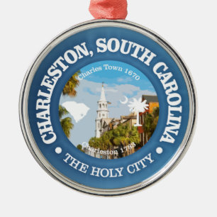 Charleston SC (C) Julgransprydnad Metall