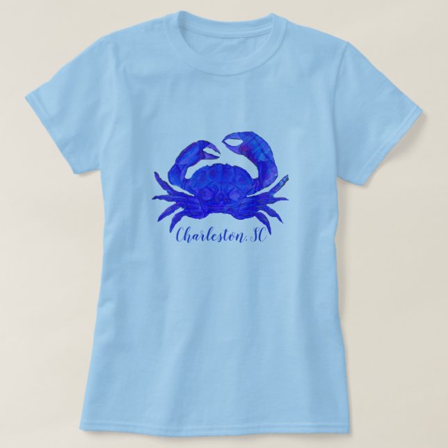 Charleston SC Crab T Shirt (Design framsida)
