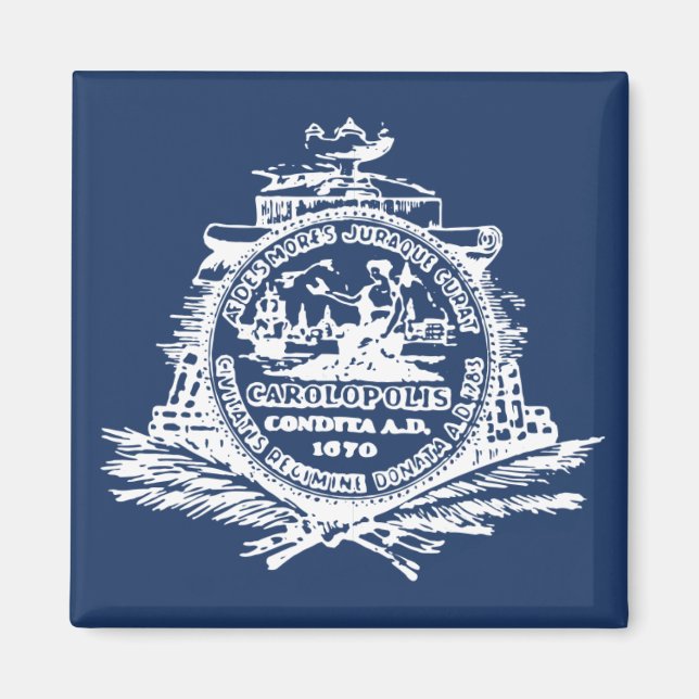 Charleston, SC Flagga Magnet (Framsidan)