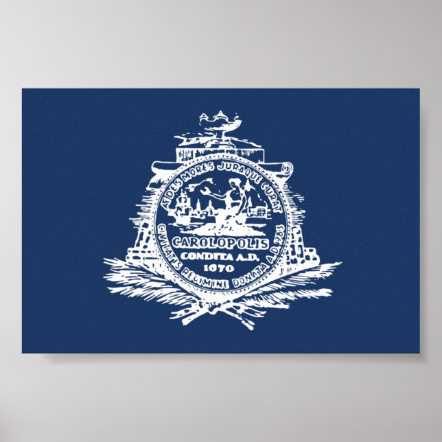 Charleston, SC Flagga Poster (Framsidan)