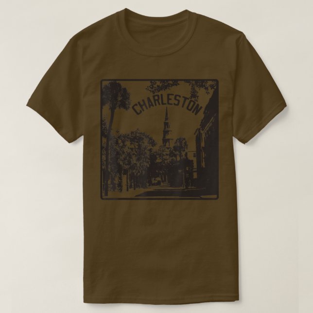 Charleston, SC Fransk Quarter St T Shirt (Design framsida)