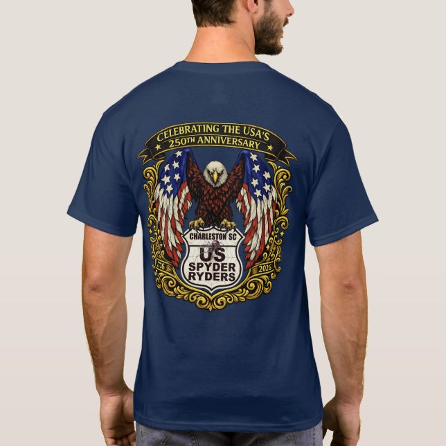 Charleston SC Kapitel - Eagle USA250 2s T Shirt (Baksida)