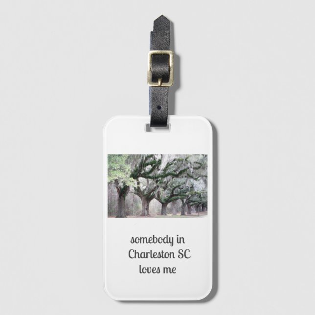 Charleston SC Kärlek Luggage Tag Bagagebricka (Framsida vertikal)