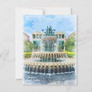 Charleston SC Pineapple Fontän Card
