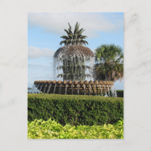 Charleston SC Pineapple Fontän vykort
