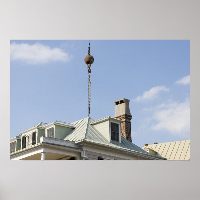 Charleston SC Rooftop Poster (Framsidan)