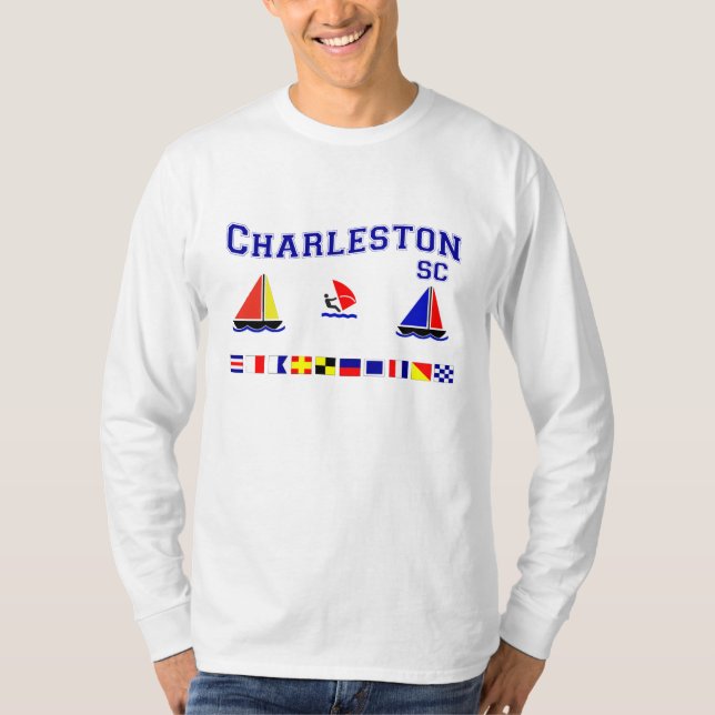 Charleston SC signalerar flaggor T Shirt (Framsida)
