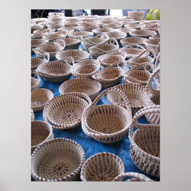 Charleston SC Sweetgrass Basket Skriv ut Poster (Framsidan)