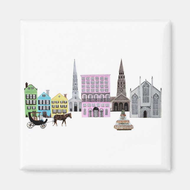 charleston Skyline Magnet (Framsidan)