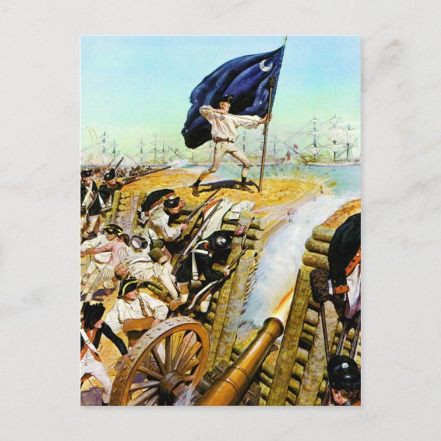 Charleston, South Carolina 1776 Vykort (Framsida)