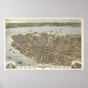 Charleston South Carolina 1872 Poster