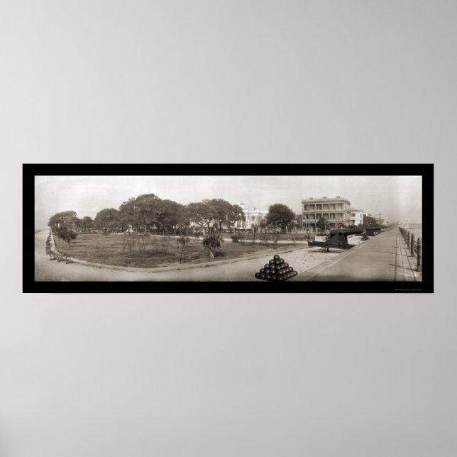 Charleston South Carolina Battery Photo 1909 Poster (Framsidan)
