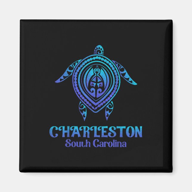 Charleston South Carolina Beach Charleston Sc Sea Magnet (Framsidan)
