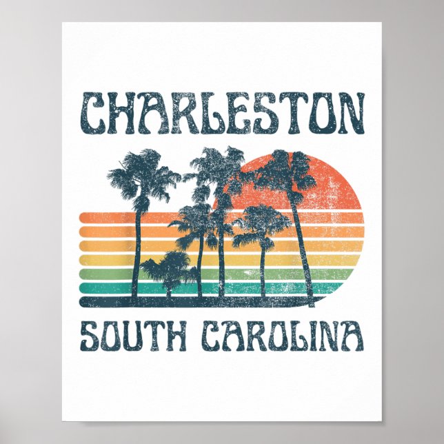 Charleston South Carolina Beach Summer Vacation Vi Poster (Framsidan)