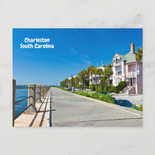 Charleston, South Carolina Benice Beach, Pier Vykort