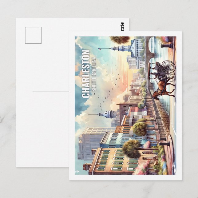 Charleston South Carolina Berömd Ställe Vykort (Fram/baksida)