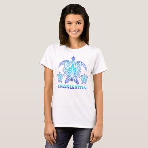 Charleston South Carolina Blue Turtle Souvenirs T Shirt