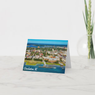 Charleston South Carolina City Skyline Photo Anteckningskort