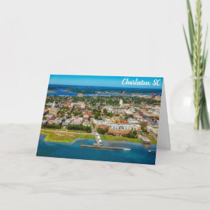 Charleston South Carolina City Skyline Photo Kort