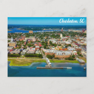 Charleston South Carolina City Skyline Travel Vykort
