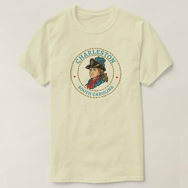 Charleston South Carolina Colonial T Shirt (Design framsida)