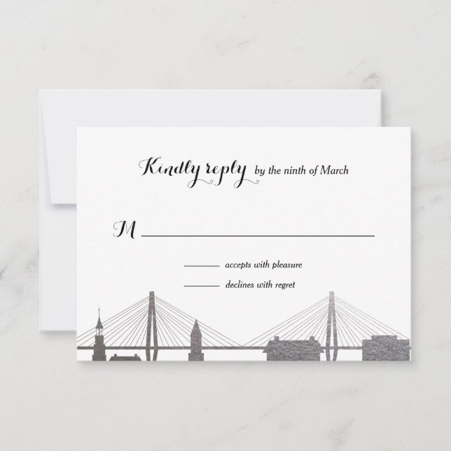 Charleston South Carolina Faux Silver OSA kort (Framsida)