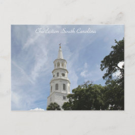 Charleston South Carolina, Fotography of Church Vykort