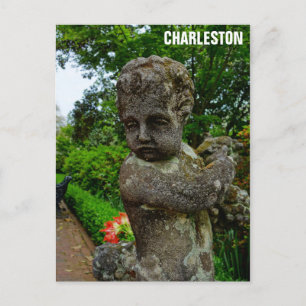 Charleston South Carolina Garden Cherub Vykort
