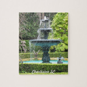 Charleston South Carolina Garden Fontän Puzzle Pussel