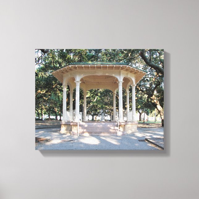 Charleston South Carolina, Gazebo, Battery Canvastryck (Framsida)