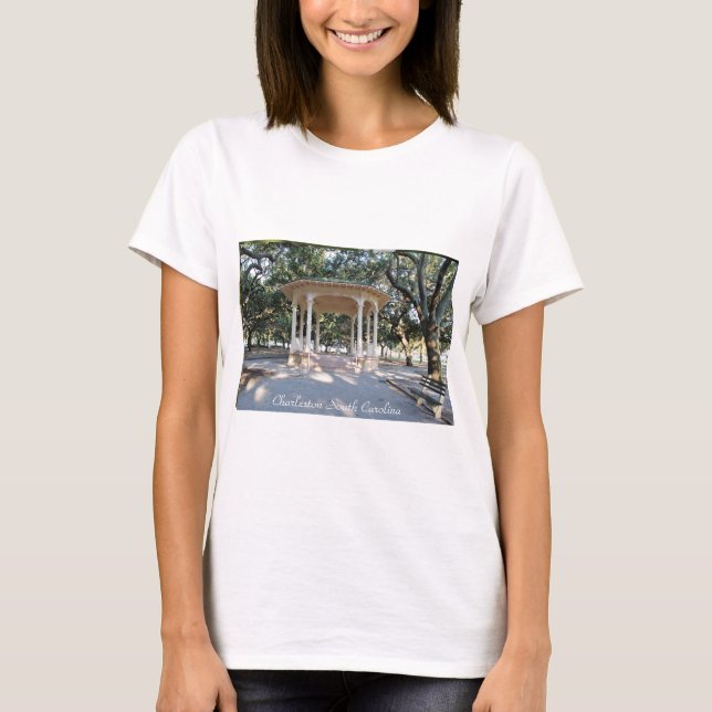 Charleston South Carolina, Gazebo, Battery T Shirt (Framsida)