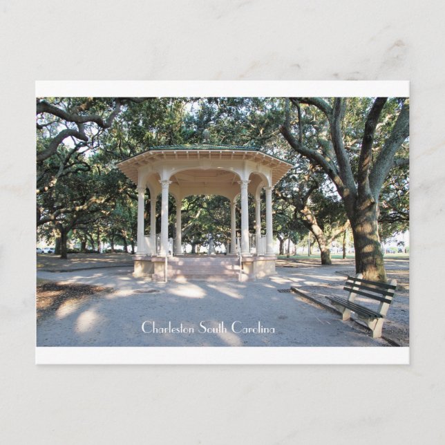 Charleston South Carolina, Gazebo, Battery Vykort (Framsida)