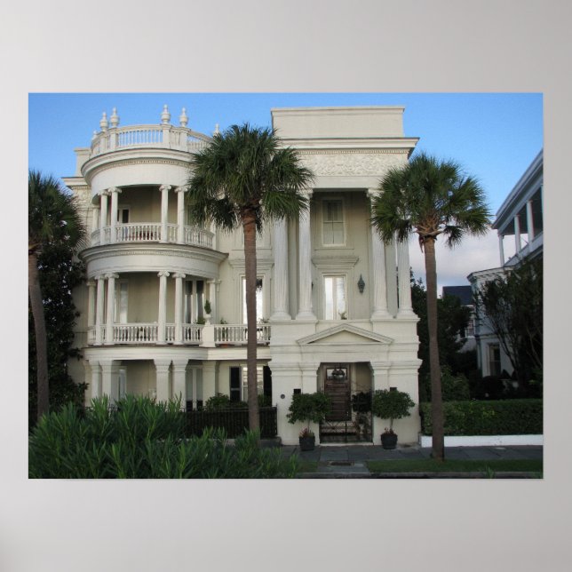 Charleston South Carolina Historic Home Poster (Framsidan)