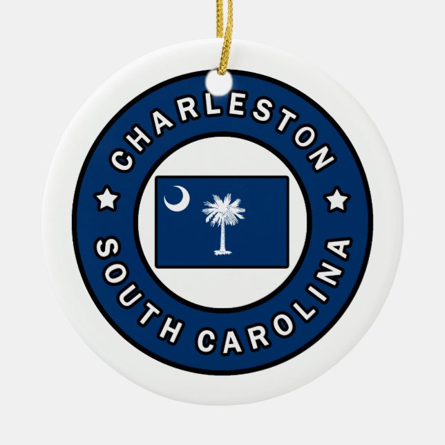 Charleston South Carolina Julgransprydnad Keramik (Framsidan)