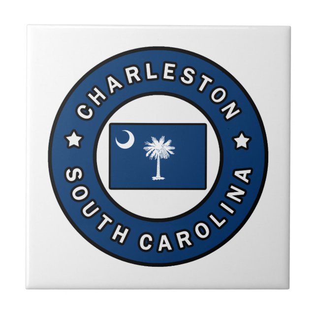 Charleston South Carolina Kakelplatta (Framsidan)