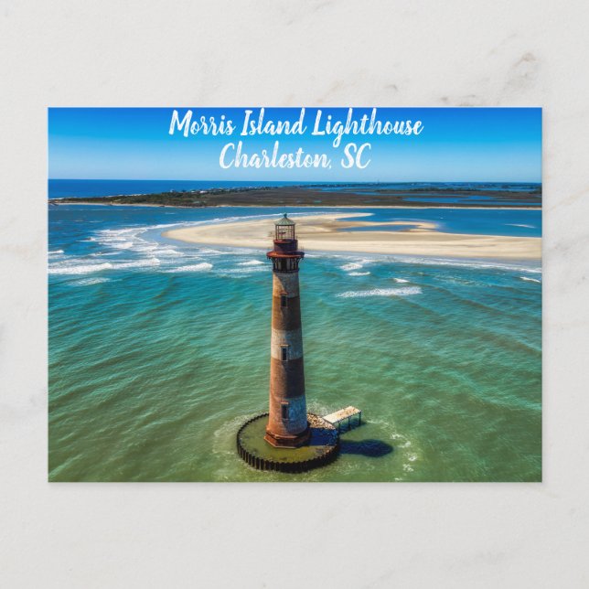 Charleston South Carolina Morris Island Lighthouse Vykort (Framsida)