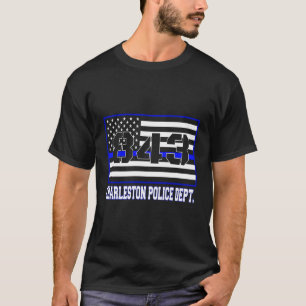 Charleston South Carolina Polischef USA flagga T Shirt