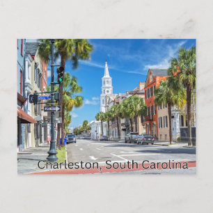 Charleston, South Carolina Postcard Souvenir Vykort